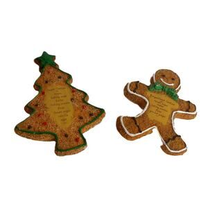 Vintage Russ Christmas Sugar Cookie Gingerbread Recipe Magnet Set of 2